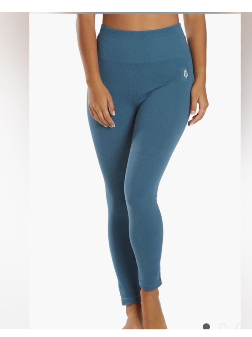 Free people movement XS Free throw leggings coastline blue crop skinny leg
